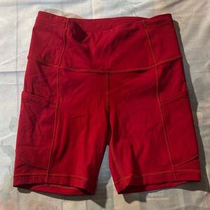 Lululemon Athletica Red Bike Shorts